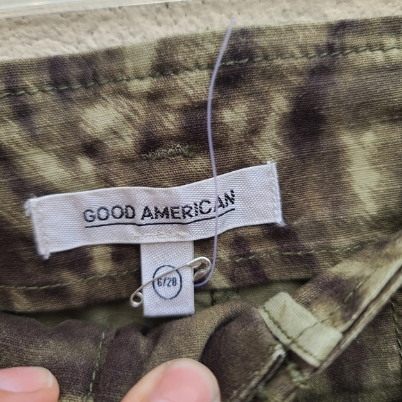 Good American | Upgrade Paperbag High Waist Ankle Trousers in Jungle01 Size 6 - Picture 9 of 14